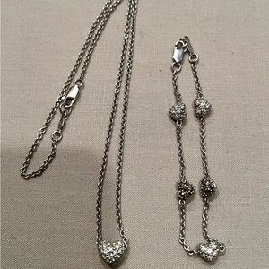 Judith Jack Silver Necklace and Bracelet